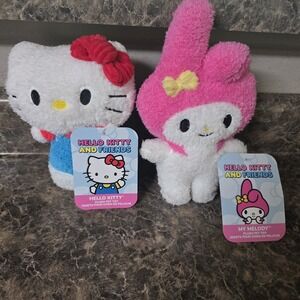 Sanrio My Melody & Hello Kitty Plush Squeaky & Crinkle Pet Toy  (NEW WITH TAG)